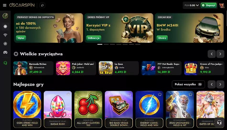 Oscarspin Casino opinie