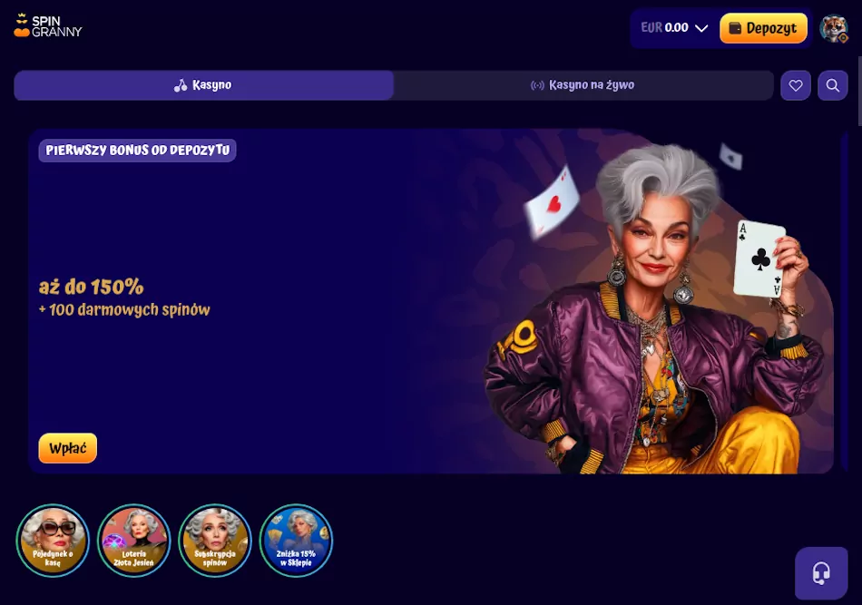 SpinGranny Casino Opinie