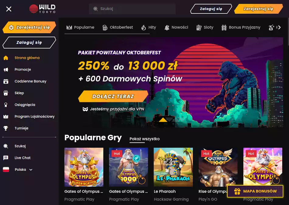 Wild Tokyo casino opinie