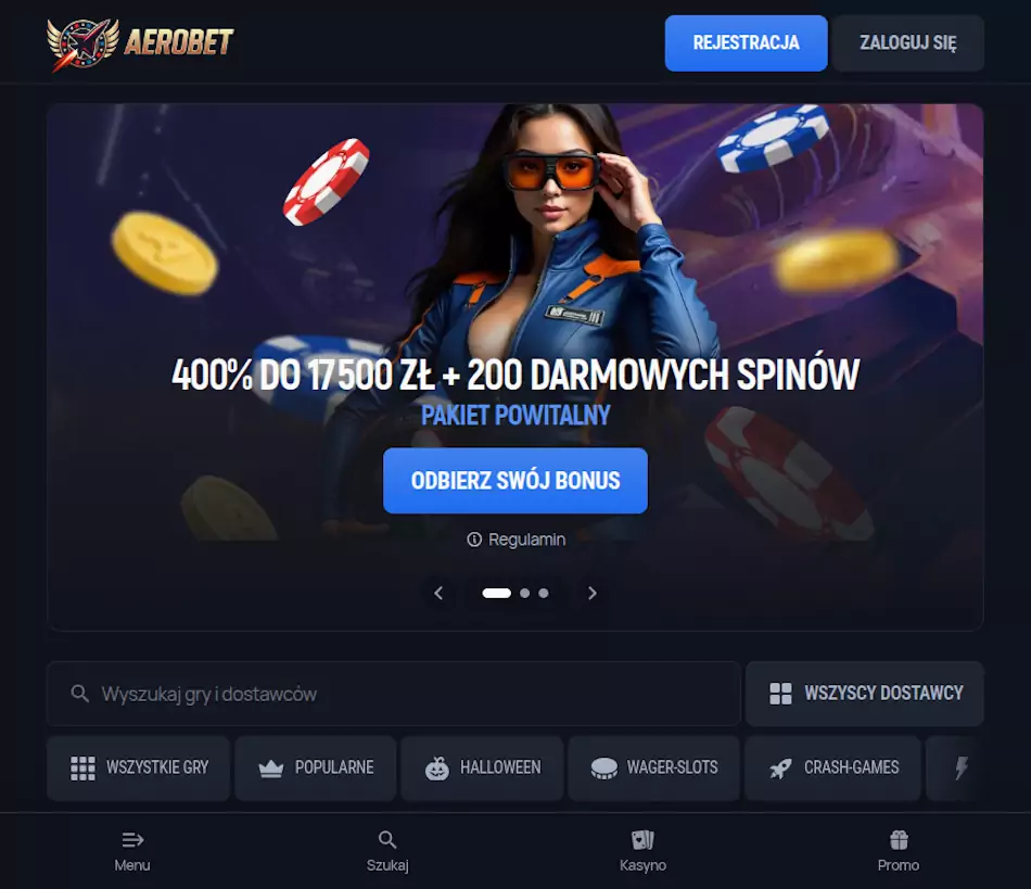 Aerobet nowe kasyno oferuje hojny bonus powitalny
