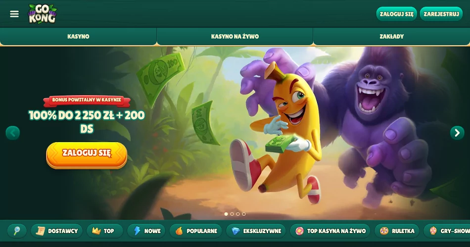 Gokong kasyno oferuje hojne bonusy