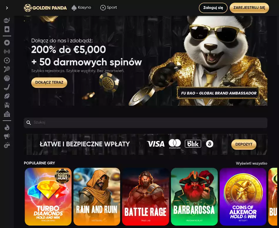 Golden Panda casino ma elegancki design i jest dostosowane do urządzeń mobilnych.