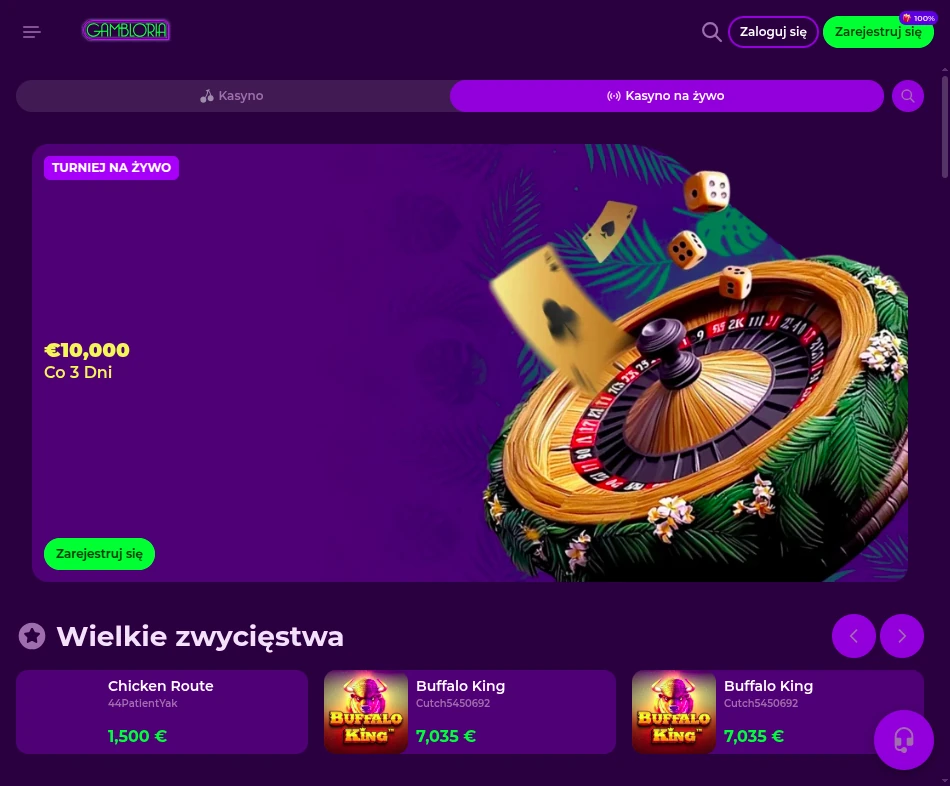 Gambloria kasyno strona główna