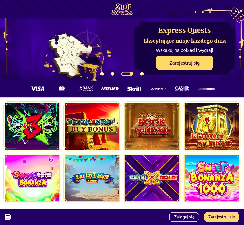 Nowe kasyno SlotExpress strona główna