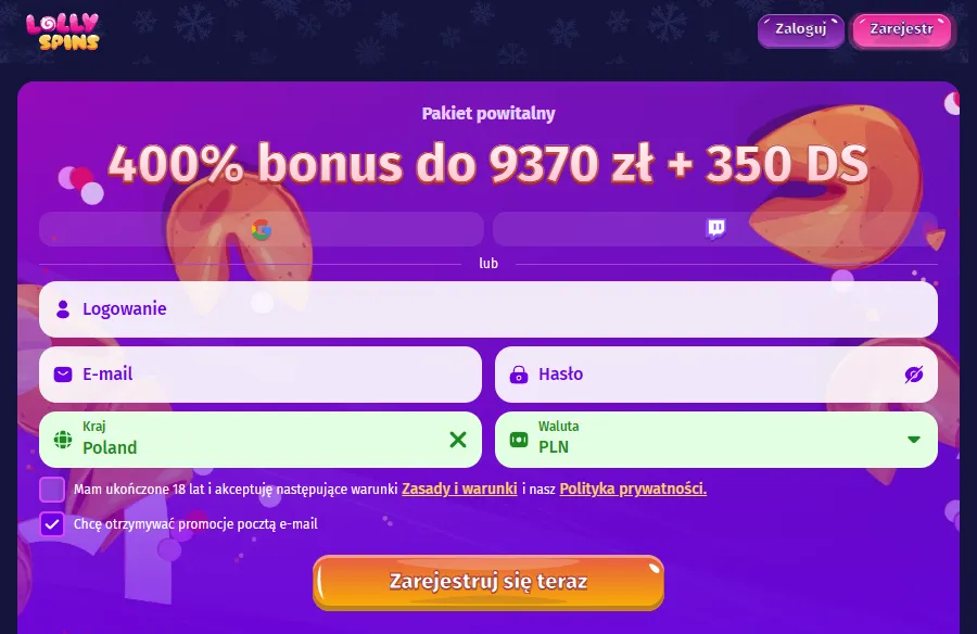 Lollyspins nowe kasyno oficjalna strona