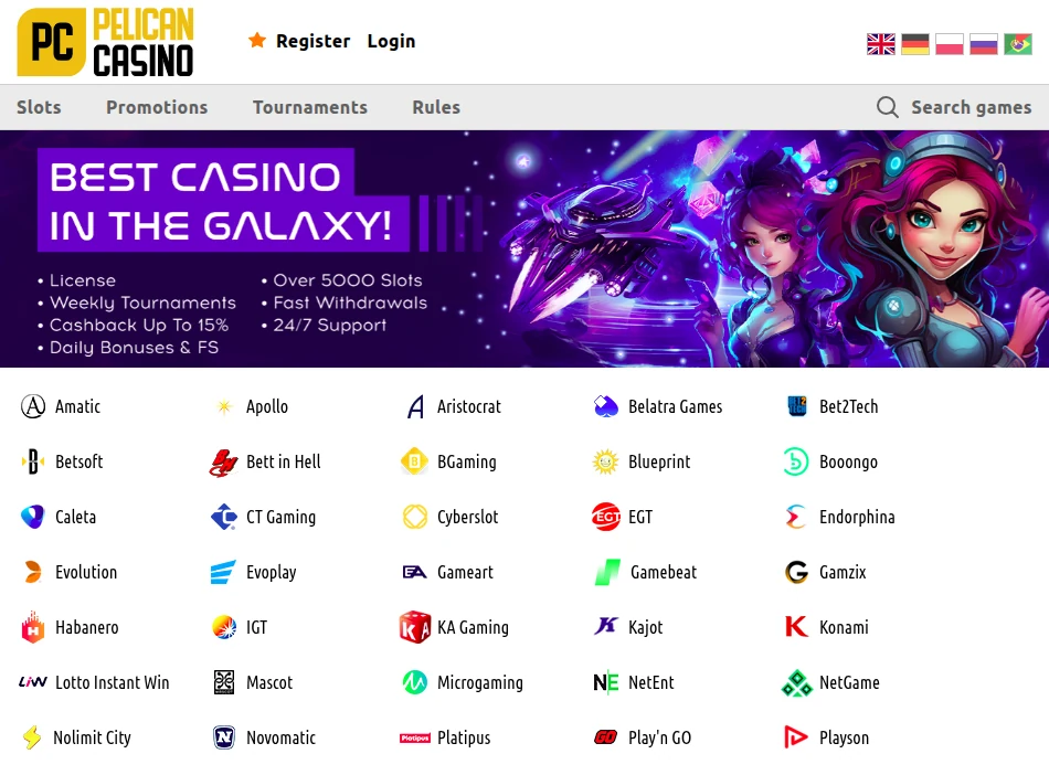 Nowe kasyno Pelican strona główna