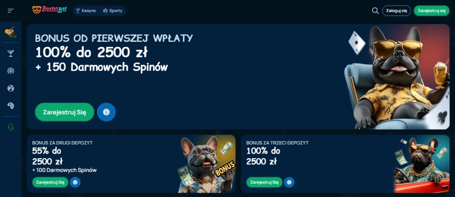 Baxterbet promocje w kasynie online