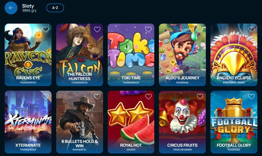 Gry slotowe w Baxterbet casino online